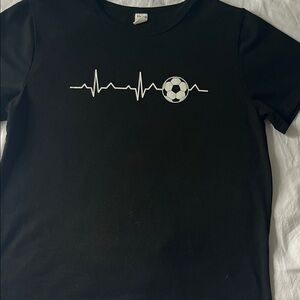 SHEIN Black Soccer Pulse Kids Tee